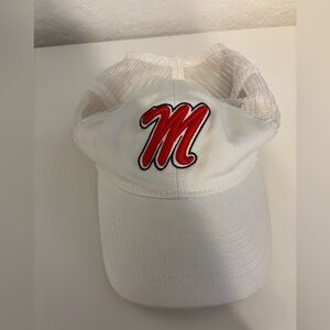 Ole Miss WhiteMesh Snap Back Baseball Cap